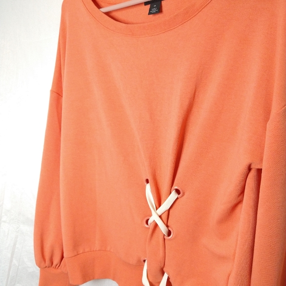 Halogen Lace Up Sweatshirt - Picture 8 of 9